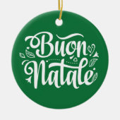 Buon Natale Simple Green Keramisch Ornament (Voorkant)
