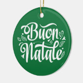 Buon Natale Simple Green Keramisch Ornament (Links)