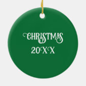Buon Natale Simple Green Keramisch Ornament (Achterkant)