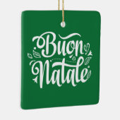 Buon Natale Simple Green Keramisch Ornament (Rechts)