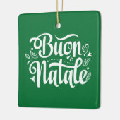 Buon Natale Simple Green Keramisch Ornament (Links)