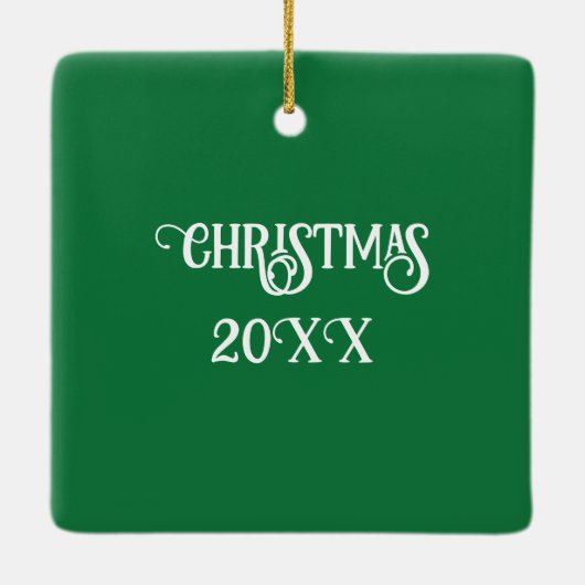Buon Natale Simple Green Keramisch Ornament (Achterkant)