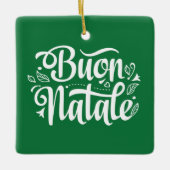 Buon Natale Simple Green Keramisch Ornament (Voorkant)