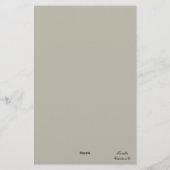 Buon Natale Sneeuwman Kerstmisgrens Briefpapier (Achterkant)