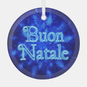 Buon Natale - Snowburst Glas Ornament (Voorkant)