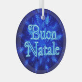 Buon Natale - Snowburst Glas Ornament (Voorkant Rechts)