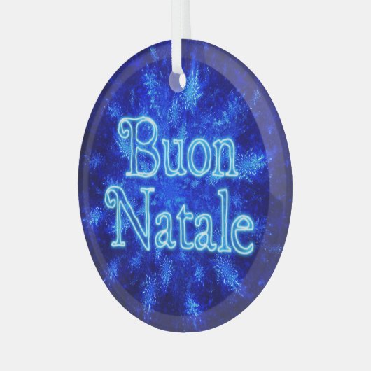 Buon Natale - Snowburst Glas Ornament (Voorkant links)