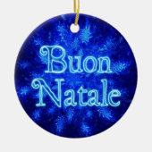 Buon Natale - Snowburst Keramisch Ornament (Voorkant)