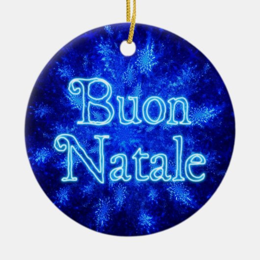 Buon Natale - Snowburst Keramisch Ornament (Voorkant)