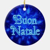 Buon Natale - Snowburst Keramisch Ornament (Achterkant)