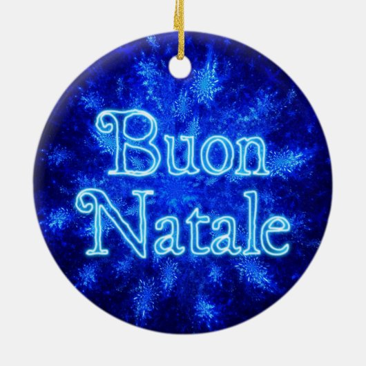 Buon Natale - Snowburst Keramisch Ornament (Achterkant)