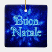 Buon Natale - Snowburst Keramisch Ornament (Achterkant)