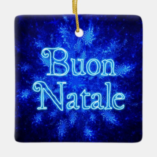 Buon Natale - Snowburst Keramisch Ornament (Voorkant)