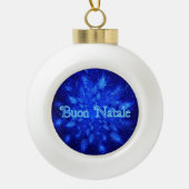 Buon Natale - Snowburst Keramische Bal Ornament (Voorkant)