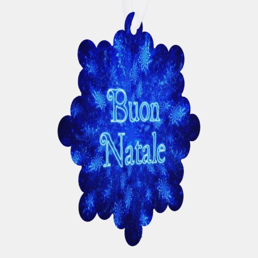 Buon Natale - Snowburst Ornament Kaart (Rechts)