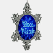 Buon Natale - Snowburst Tin Sneeuwvlok Ornament (Links)
