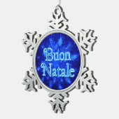 Buon Natale - Snowburst Tin Sneeuwvlok Ornament (Rechts)