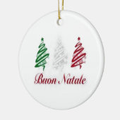 Buon Natale Tri Colour Kerstannament Keramisch Ornament (Links)