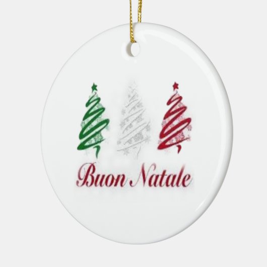 Buon Natale Tri Colour Kerstannament Keramisch Ornament (Links)