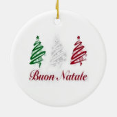 Buon Natale Tri Colour Kerstannament Keramisch Ornament (Achterkant)
