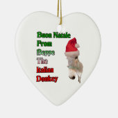 Buon Natale uit Beppe de Italiaanse Donkey Keramisch Ornament (Rechts)