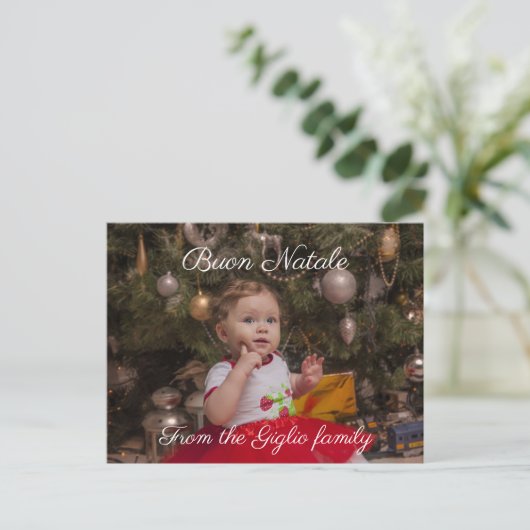 Buon natale | Uw foto Briefkaart (Staand voorkant)