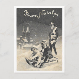 Buon Natale Vintage Italiaanse kerstscène uit de j Briefkaart