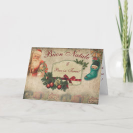 Buon Natale Vintage-kerstKaart Feestdagen Kaart