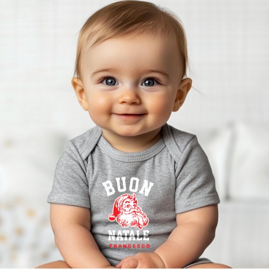 Buon Natale Vintage Santa Baby Bodysuit