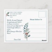 Buon Natale Volpe Rossa Scena di Bosco Invernale Briefkaart (Achterkant)