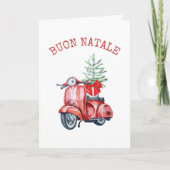 Buon Natale Vrolijk Kerstfeest Groet Bedankkaart (Voorkant)