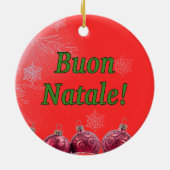 Buon Natale! Vrolijk kerstfeest in de Italiaanse g Keramisch Ornament (Achterkant)