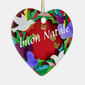 Buon Natale / Vrolijk kerstfeest in het Italiaans Keramisch Ornament (Rechts)