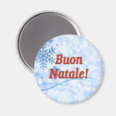 Buon Natale! Vrolijk kerstfeest in het Italiaans r Magneet (Voorkant / Achterkant)