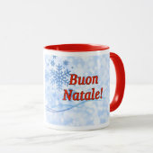 Buon Natale! Vrolijk kerstfeest in het Italiaans r Mok (Voorkant rechts)