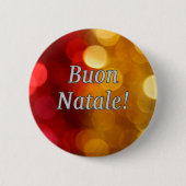 Buon Natale! Vrolijk kerstfeest in het Italiaans Ronde Button 5,7 Cm (Voorkant)