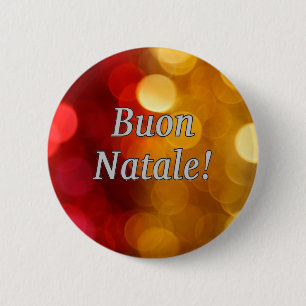 Buon Natale! Vrolijk kerstfeest in het Italiaans Ronde Button 5,7 Cm