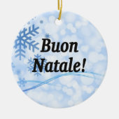 Buon Natale! Vrolijk kerstfeest in Italiaanse bf Keramisch Ornament (Voorkant)
