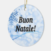 Buon Natale! Vrolijk kerstfeest in Italiaanse bf Keramisch Ornament (Links)