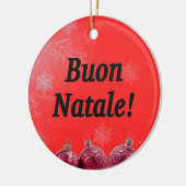 Buon Natale! Vrolijk kerstfeest in Italiaanse bf Keramisch Ornament (Links)