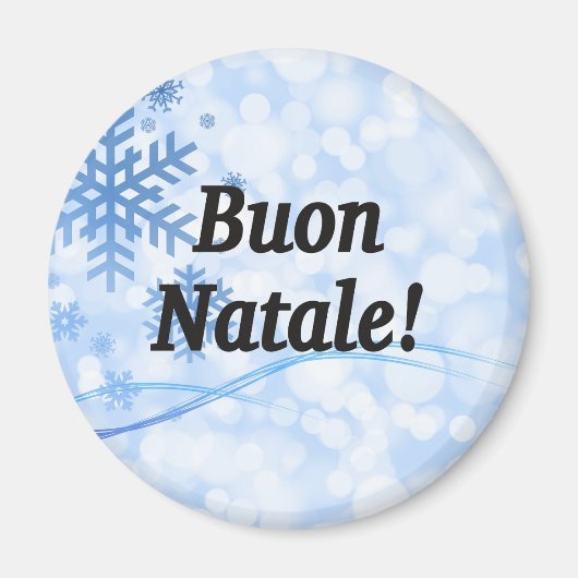 Buon Natale! Vrolijk kerstfeest in Italiaanse bf Magneet (Voorkant)
