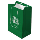 Buon Natale Vrolijk Kerstfeest Medium Cadeauzakje (Voorkant Gekanteld)
