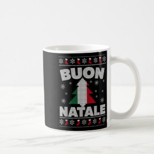 Buon Natale Vrolijke Kerstboom Italiaanse Lelijke Koffiemok