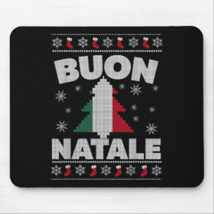 Buon Natale Vrolijke Kerstboom Italiaanse Lelijke Muismat