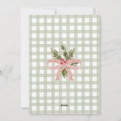 Buon Natale Waterverf Floral Bow Familiefoto Feestdagenkaart (Achterkant)