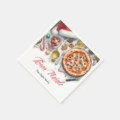 Buon Natale Waterverf Italiaans Kerstfeest Servet (Hoek)