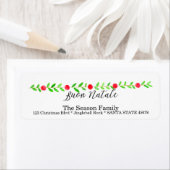 Buon Natale, waterverf kerstbanner Etiket (Insitu)