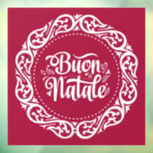 Buon Natale Window Cling Raamsticker (Vel 3)