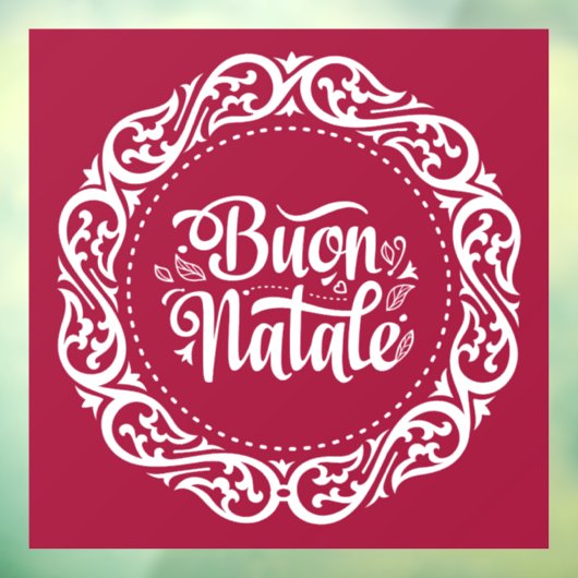 Buon Natale Window Cling Raamsticker (Vel 3)