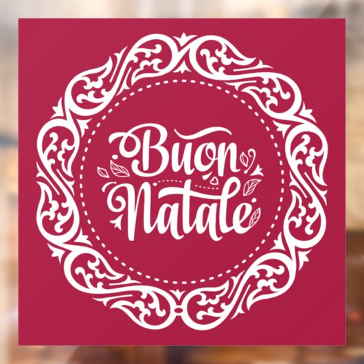 Buon Natale Window Cling Raamsticker (Vel 2)